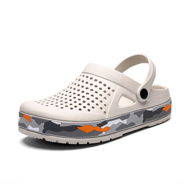 2024 Spring/Summer New Camouflage Trim Fashionable Men's Beach Shoes Slippers EVA Clogs Cross-Border Closed-Toe Sandals_vogvips.com