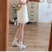 silver Shallow Mouth Cross Strap Mary Jane For Women 2025 Spring New Ballet Flats Versatile Low Heel Leather Shoes_vogvips.com