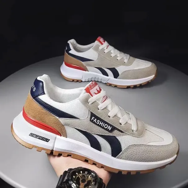 waffle New Summer Casual Mesh Korean Version Unisex Small White Breathable Sports Shoes Lhshoe_vogvips.com