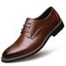 Suitable For All Seasons 2025 Spring New Business Formal Men's Leather Pointed Toe Slip-On Low-Cut Trendy Single Shoes_vogvips.com