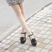 New Summer High-Heeled Women's For Cross-Border E-commerce, College Retro Bowknot Thick-Soled Chunky Heel Strap-On Large_vogvips.com