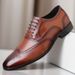 Euro Step New Large Size Men's Brogue Carved Business Formal Fashion British Casual Leather Shoes For Men_vogvips.com