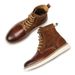European Warm Series Men's Martin British Style High Leather Handmade Work Top Layer Cowhide Motorcycle Boots_vogvips.com