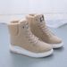Women's Winter Snow Boots With Faux Fur Lining, Round Toe, Mid-Calf Height, Slip-Resistant Sole For Daily Wear, Casual And Comfortable_vogvips.com
