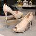 Fish Mouth Fashion Catwalk Sexywaterproof Platform High Heels Slimming Lookcasual Business Fashion Women's Shoes_vogvips.com