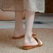 Plus Size Women's Slide Sandals (French-Inspired Color Block Design, Comfortable Flat Slippers For Summer - Size 41-43)_vogvips.com