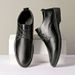 Spring And Autumn Youth British Business Casual Formal Leather Men's Wedding Versatile Single Work Shoes Waterproof_vogvips.com