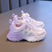 Girls' Sports 2025 Spring New Breathable Running Children's Shoes With Twist Buckle Princess Dad Sneakers_vogvips.com