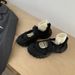 Korean 2025 Spring And Autumn New Style Platform Round Toe Thick Sole Color Block Velcro Sports Height Increasing_vogvips.com