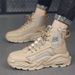 Men's Casual Boots High Top Retro Work Boots With Thick Sole Waterproof Outdoor Hiking Desert Combat Boots Outdoor Mountaineering Desert Combat Boots_vogvips.com