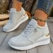 Autumn New Fashion Wedge Women Lightweight Non Slip Casual Sports Shoes Woman Thick Sole Lace Up Chunky Sneakers_vogvips.com