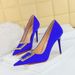 3265-K8 Korean Fashion Banquet Slim Heels Shallow Mouth Pointed Metal Water Diamond Buckle High Heel Single Shoes For_vogvips.com