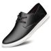 Men's Round Head Two-layer Cowhide Casual Men's Board Shoes Sleeve Breathable Lat Heel Board Shoes Shallow Mouth Men's Shoes_vogvips.com