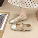 Soft-soled Square-toed Flat Summer Small Leather Shoes, Spring Low-cut Mary Jane Shoes For Women, New 2025 French Style_vogvips.com