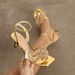 Factory Direct Sales Cross-border Foreign Trade Women's High-heeled Shoes, Iridescent Rose Orchid PU Leather Square-toed_vogvips.com