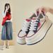 Little White Shoes Female Students Thick-soled Heightening Shoes Mesh Breathable Casual Street Shooting Shoes_vogvips.com