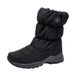 Women's Warm Snow With Fleece Lining, Thickened, Non-Slip, In Stock, Korean Winter Style, Northeast Cotton Boots_vogvips.com