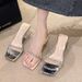French-style Transparent Large-size Chunky Heel Sandals For Women, 2026 Summer New Fairy-style High-heeled Slippers,_vogvips.com