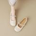 Cute Round Head Ballet Shoes Shallow Mouth With Mary Jane Flat Shoes Women_vogvips.com