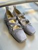 Sheepskin Version~Square Head Pig Nose Mary Jane Women's Shoes Shallow Mouth Bow Cross Buckle Thick Heel Single Shoes_vogvips.com