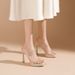 113-6 Korean Style Two-Word Transparent Open-Toe High Heel Outdoor Wear, Lazy Slip-On Waterproof Platform Slippers For_vogvips.com