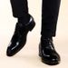Blok Leather British Style Business Formal Shoes Winter Men's Soft Soled Casual Leathershoes_vogvips.com