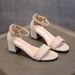 2026 Summer New Cross-Border Plus Size Women's Fashionable Versatile Mid-Heel Strap High-Heel Roman Sandals_vogvips.com