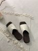 Lip Home Anti Leather 2024 New Sandal One Line Summer Fahion Veratile Flat Bottom Soft Sole External Wearing_vogvips.com