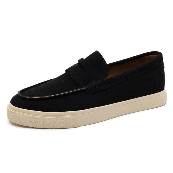 SHLIANG New Men's Loafers Cow Suede Slip On Flats Handmade Male Casual Shoes Leisure Walk Moccasins Outdoor Business Shoes Y0636_vogvips.com
