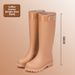New Fashion High Tube Rain For Women, Adult Waterproof Non-Slip Outdoor Martin Snow Boots, Motorcycle Boots_vogvips.com