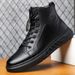 New Leather Spring Men's Shoes High-top Men's Heightening Tooling Martin Boots_vogvips.com