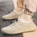 Summer Plus-Size Handmade Stitched Slip-On Casual Shoes For Men, Breathable, Versatile, Never Peeling Mesh Shoes_vogvips.com