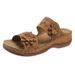 2025 Autumn New Plus Size Women's Shoes With Solid Color Hollow Out Casual Flower Toe Slippers In The Middle Heel_vogvips.com