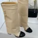 New Chunky Heel Pant Designer Ankle Long Boot Autumn And Winter Martin Women Fashion Western Knight Round Toe Slip On_vogvips.com