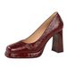 9985 New Waterproof Platform Square-Toed Ultra-High-Heel Women's European American Style Shallow Thick-Heeled Single_vogvips.com