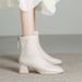 women's Martin Boots, 2025 Autumn And Winter New Model, With Back Zipper, Plush Lining, Square Toe, High_vogvips.com