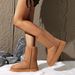 2024 New Autumn Winter Fleece Lined Thickened Women's Warm Snow Cotton Shoes Versatile Casual Mid-Calf Boots_vogvips.com