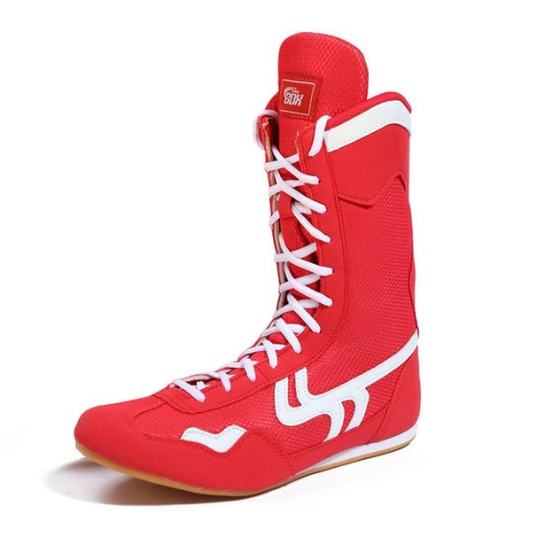 Mens High-Top Boxing Shoes Unisex's Wrestling Sneakers Casual Mesh Breathable Lightweight Competition Sport Shoes_vogvips.com