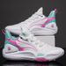 Basketball shoes men and women breathable rose red casual sports shoes_vogvips.com