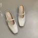 Flats Classic Dress Sandal Women Silver Beige Brown Ankle Buckle Shoes Fashion Slippers_vogvips.com