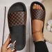 Women’s Shoes Large Size Thick Soled Printed Flip Flops For Women Outdoor Wear Denim Open Toed Lightweight Beach Sandals_vogvips.com