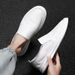 Slip-On Loafers For Men, Genuine Leather, Spring/Summer 2025, Breathable, Korean Style, Casual Sneakers, Lazy White_vogvips.com
