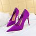 Elegant Pointed-Toe High Heels For Women - Slim & Stylish Satin Dress Pumps With Ultra High Stiletto Heel (Sizes 34-43, Colors Available)_vogvips.com
