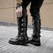 New Leather Spring Men's Shoes High-top Men's Heightening Tooling Martin Boots_vogvips.com