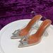 2026 New Women's Sandals Breathable Rhinestone Sun Buckle Transparent Crystal One-Strap Pointed Toe Jelly High Heel_vogvips.com