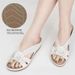 Women's Shoes Large Size Summer New Round Head Flower Hollow Breathable Leisure Flat Bottom Wedge Heel Sandals_vogvips.com