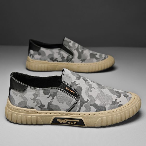 Men's Camouflage Canvas Slip-On Shoes - Summer Breathable Casual Sneakers, Beijing-Inspired Loafers With Comfortable Design_vogvips.com