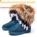New Snow Boots For Women, Mid-Calf Wholesale Boots, Fox Fur, Export Women's Cotton Shoes, Winter_vogvips.com