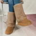 Winter Womens Snow Plush Warm Thickened Fashion Casual Suede Thick-soled Mid-tube Boots Botas Mujer 240719_vogvips.com