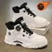 Winter Men's Shoes With Fleece Lining, High-Top Martin Boots, Men's British-Style Retro Thickened Warm Cotton Shoes, Thi_vogvips.com